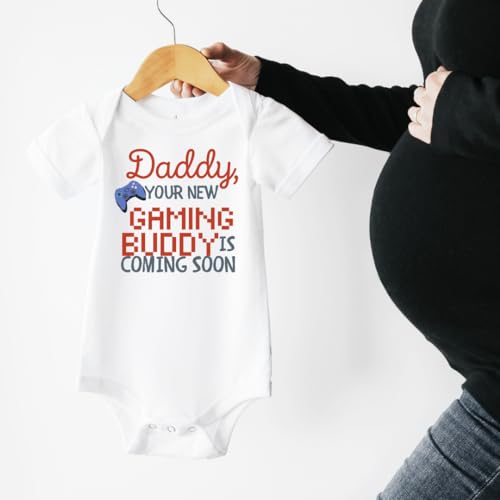 Gaming Buddy Coming Soon, Funny Gamer Pregnancy Announcement for Dad. Baby Announcement Gift For Husband. Surprise Baby Reveal Ideas To Husband, New Daddy To Be.3