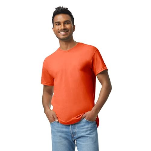Image of Gildan Adult Heavy Cotton T-Shirt, Style G5000, Orange, Small