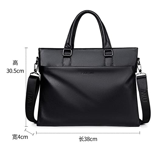 Portable Briefcase Men's Leather Shoulder Bag Laptop Business Messenger Bag2