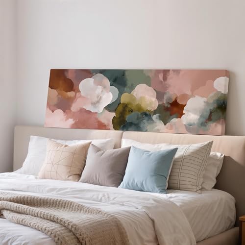 Toile imprimée motif floral XINBAO grand format panoramique déco salon 55x110 cm