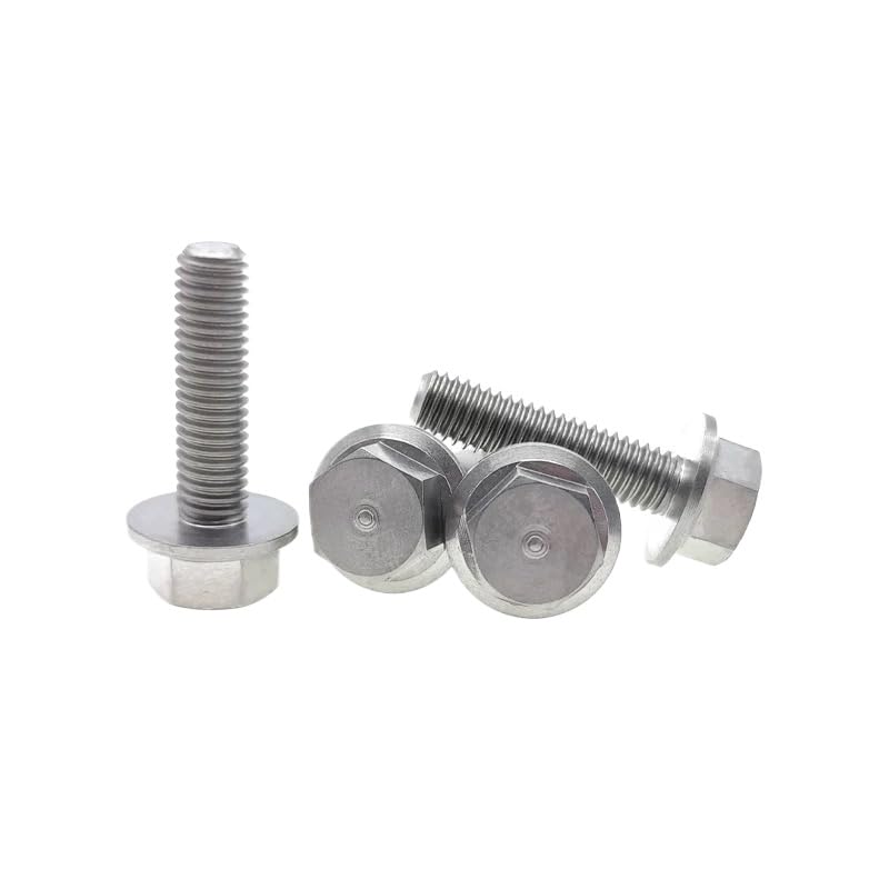 Bulloni a flangia esagonale in titanio GR5 Viti a testa flangiata esagonale M4 M5 M6 M10 (M5-0.8 x 25mm - 10pcs)