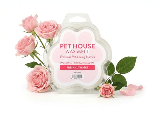 Image of One Fur All Pet House Spring and Summer Wax Melts for Pet Odor, Natural, Plant Based Soy Wax Melts, Long Lasting Fragrance for Fresh Smelling Homes, Fresh Cut Roses