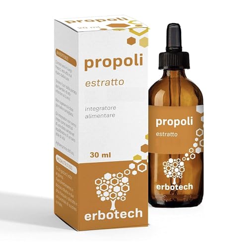 ERBOTECH Propoli (propolis) con Contagocce 30 ml, Tintura Madre,...