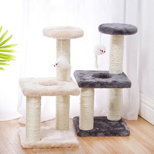 Cythyun CYTHYUN-OGDO9X Three-Tier, Three-Post Cat Climbing Frame Sisal Cat Scratching Post Kitten Toys Stress Relieving Fun Toys thumb #8
