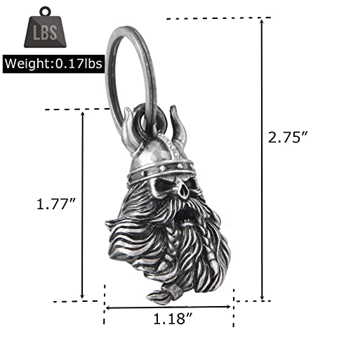 Dream Apparel Motorcycle Bell for Biker US Flag Riding Bell Guardian Bells Motorcycle Accessory or Keychain for Luck, With Bag Gift Box