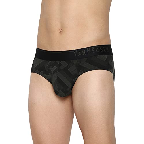 Image of Van Heusen Men Regular Fit 4 Way Stretch Body Defining Fit Allover Print Briefs - Available in Pack of 1 & 2