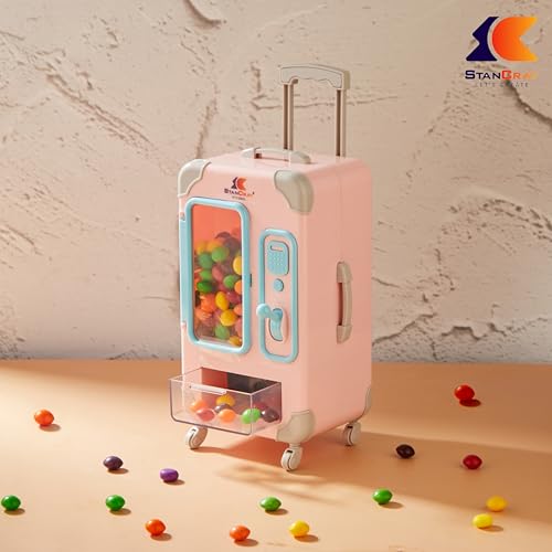 Image of Candy Dispenser, Cute Vending Machine for Desktop, Manual Candy Machine, Dispense Mini Candies, Birthday & Christmas Gift for Girls, Gift for Friends (Pink)