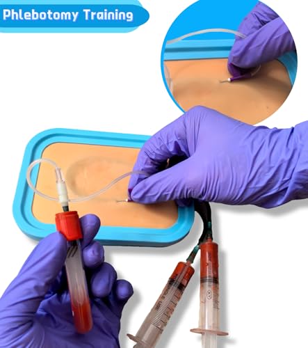 Image of IV Insertion Practice Kit with Injection Practice Pad,IV Start Pad for Nurses,Venipuncture Kit for Medical Student to Injection Training