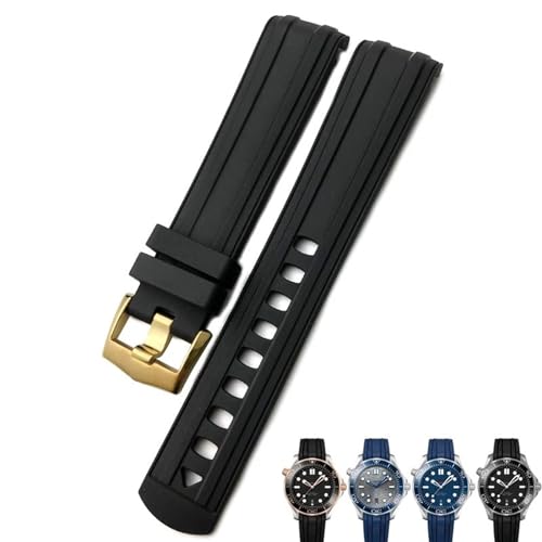 Bracelet de montre en caoutchouc de silicone premium Omega Seamaster