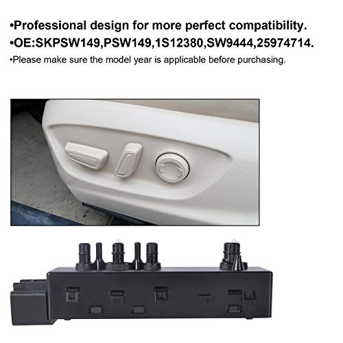 Ferding Power Seat Switch Tilt Control Left Driver Side Seat Fit For Buick/Cadillac/Chevrolet/Gmc - 2010-2018(Malibu/Terrain),2010-2015 Camaro 25974714 12451497 #TOP5