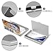 VstaDank Blue Paisley Print Business Card Holder Fashion Aluminum Alloy Flip Cover Credit Card Holder High End Professional Name Cards Case Exquisite Pocket Metal Cards Holder for Work