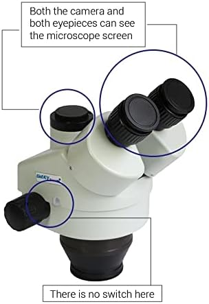 Vista 5 de Lab Microscope Equipment 3.5X-90X Microscope 0.5X 2.0X Barlow Lens 144 Ring Light Microscopio Microscope Accessories