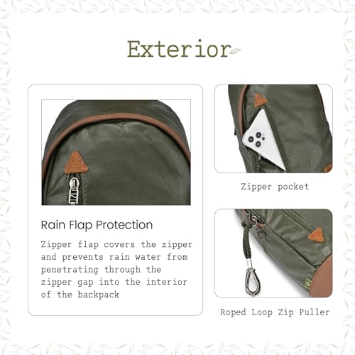 TSD Brand Urban Light Sling Bag | Coated Cotton Canvas, Genuine Leather Accents, Retro Design, Adjustable Strap3