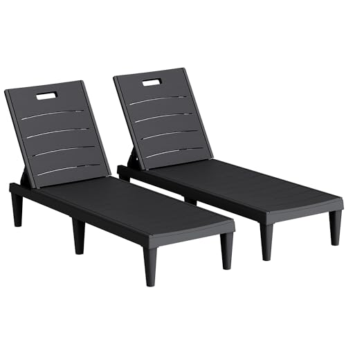 Homall Patio Chaise Lounge Chairs Set of 2, Outdoor Lightweight Lounge Chairs, 5 Position...