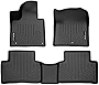 SMARTLINER All Weather Custom Fit 2 Row Black Floor Mat Liner Set Compatible with 2021-2023 Kia Sorento (Only with 2nd Row Bench Seat)