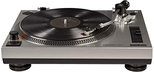 Image of Crosley K100A-SI Record Player with S100 Speakers, Silver