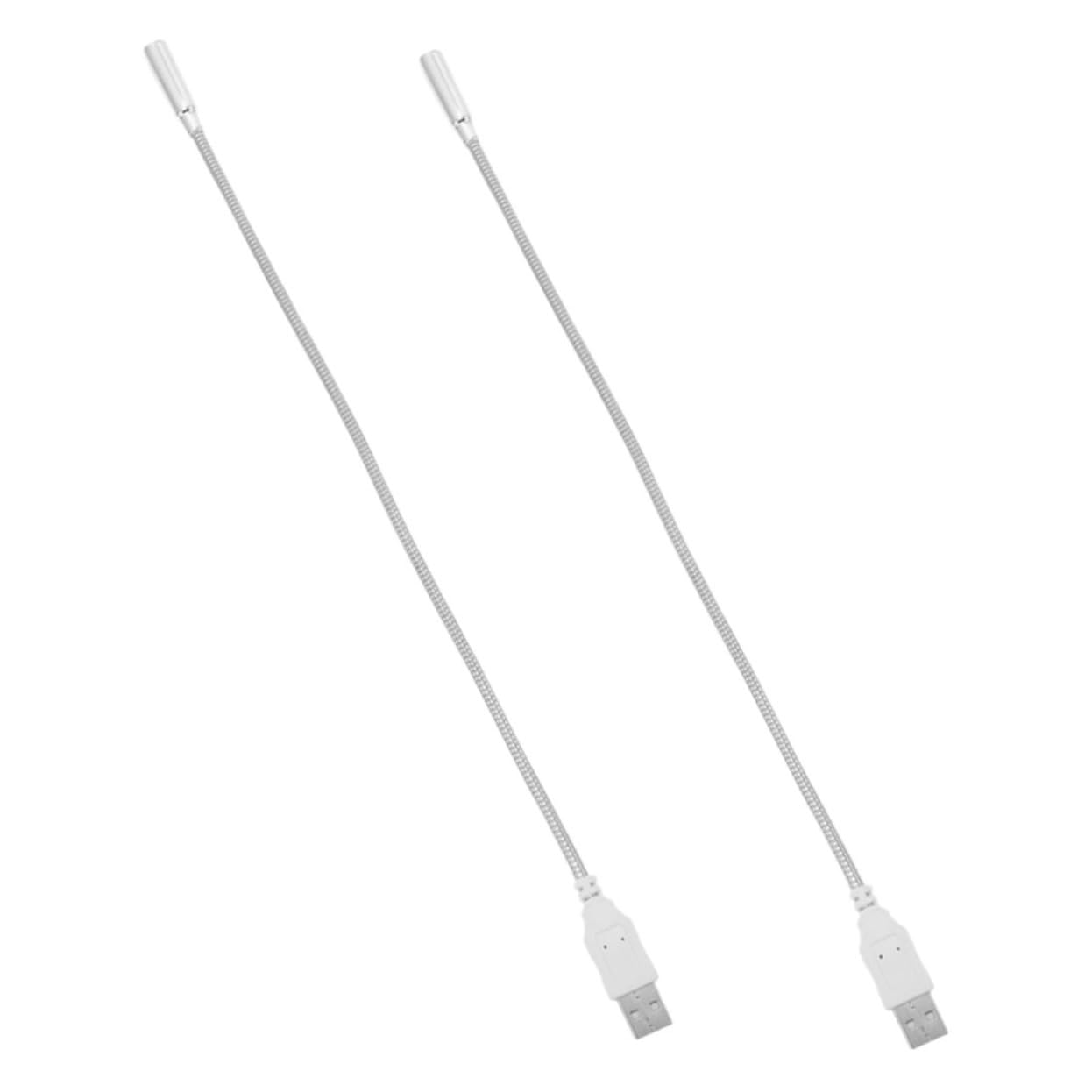 SEWACC 2Pcs USB Powered Flexible Gooseneck LED Keyboard Lamp Eye Caring Portable Light for Laptop Notebook and Desk Reading for Travel and Versatile Use
