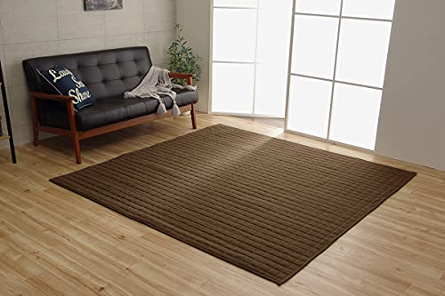 イケヒコ ラグ カーペット マット 無地 コルム 洗える オールシーズン対応 ブラウン 130×185cm 約1.5畳 #4513969