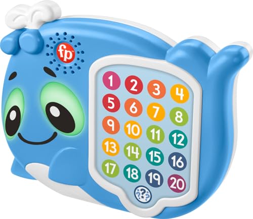 Image of Fisher-Price Toddler Educational Toy Linkimals 1-20 Count & Quiz Whale Activity with Interactive Lights & Music for Ages 18+ Months
