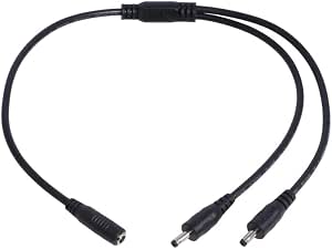 2 Pack de câbles d'extension d'alimentation de 10 m (33 pi), 2 pièces, adaptateurs d'extension de câble d'alimentation DC 12 V 2,1 mm x 5,5 mm, compatibles avec l'adaptateur d'alimentation CC 12