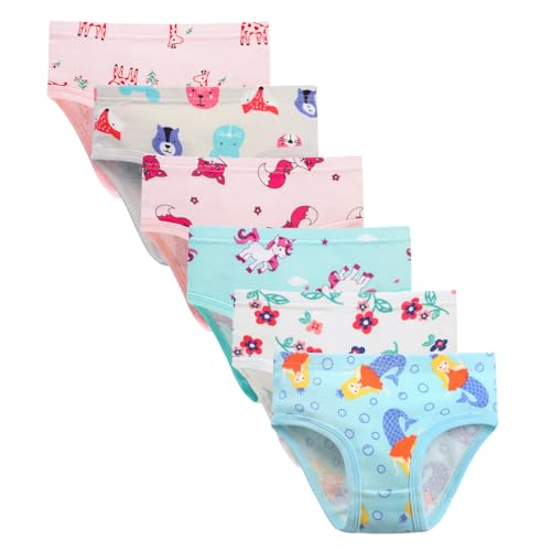 Boboking Little Kids Soft Cotton Comfortable Underwear Girls Briefs Toddler Panties Undies 5yrs