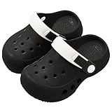 OWIF Kids Toddler Clogs Boys Girls Slip on Slides Sandals Summer Beach Pool Outdoor Water Shoes Shower Slippers,Dinosaur Black 6.5-7.5 Toddler