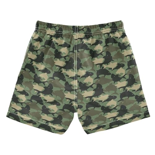 Boys Swim Trunks 2-12 Years Board Shorts Little Boys Camouflage Shark Quick Dry Beach Swimwear Shorts2