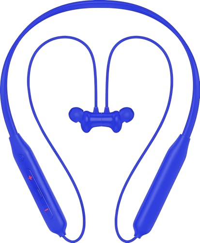Image of Z2 Bluetooth Neckband Headphones, Black, 52 Hours Playtime, Wireless, Built-in Mic, Voice Assistant Bluetooth Headphone (Blue)
