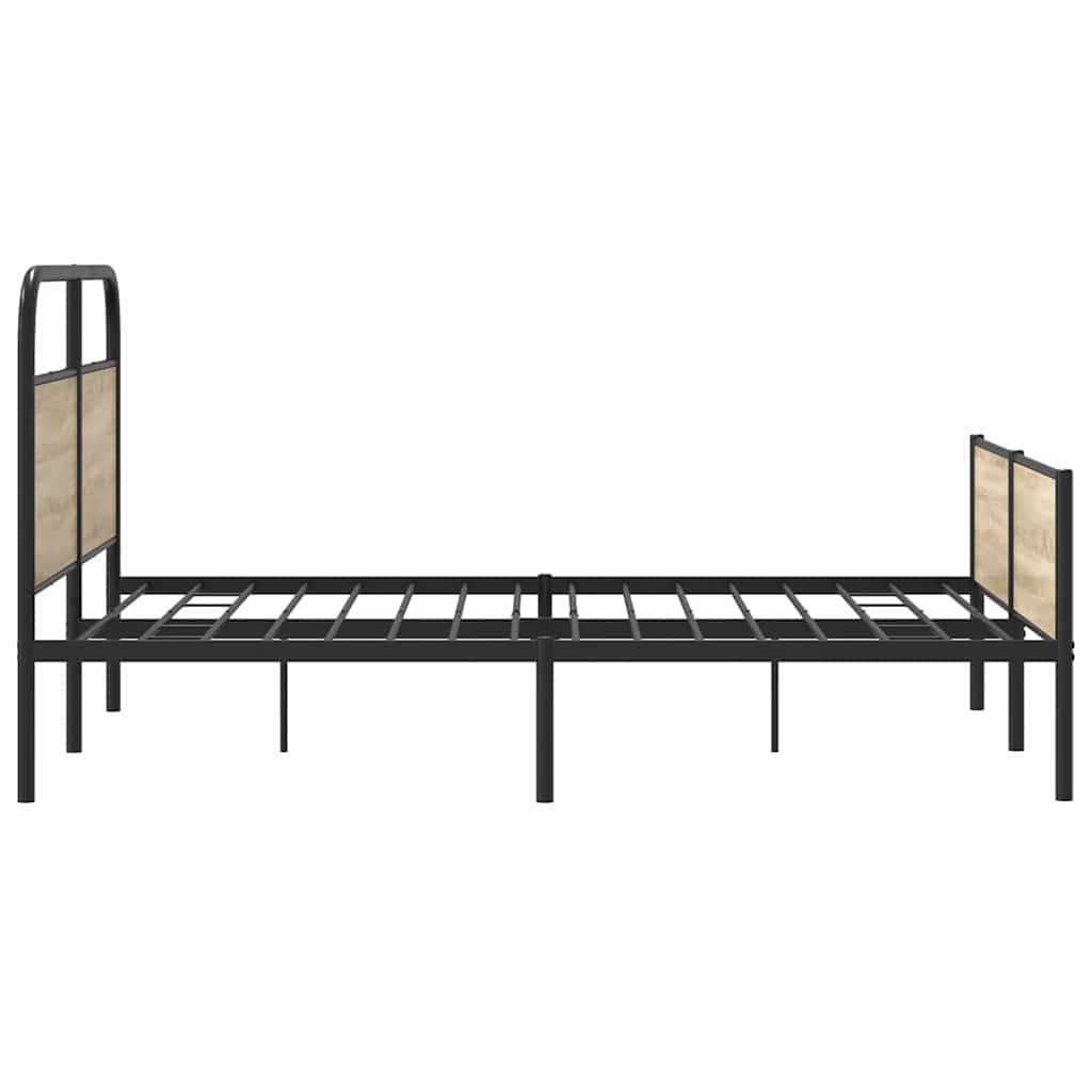 Metallo rovere fumo letto matrimoniale design robusto 180x200 cm