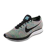 NIKE Flyknit Racer, Green Strike/Black-Blue Lagoon, 40 EU, Green Strike Noir Bleu Lagon, 40.5 EU