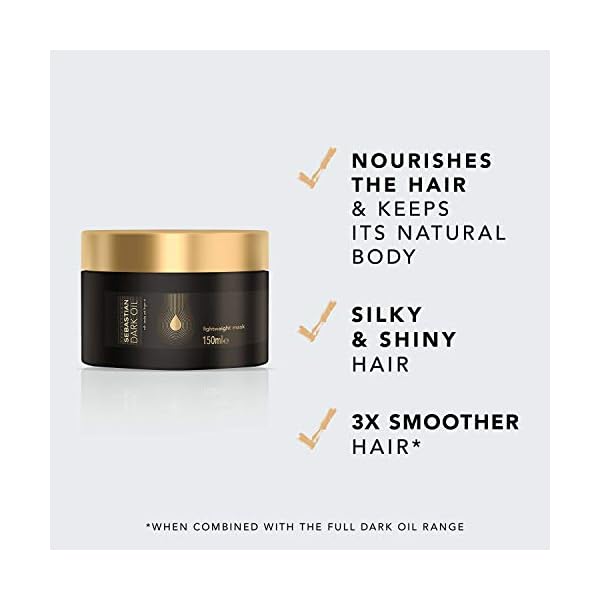 Sebastian Professional Dark Oil Lightweight Mask, with Jojoba and Argan Oils, 5.1 oz