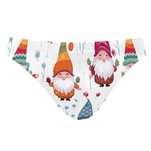 Christmas Gnome Dwarfs Swim Briefs for Men Swimsuit Bikini Swimwear S B0400012