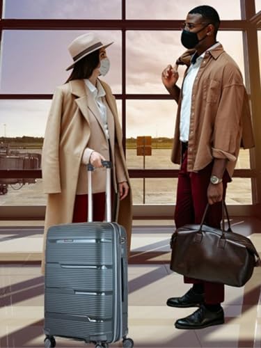 Image of Ligobags Polyester 8 Wheels 360 Degree Wall Street Soft-Sided Cabin Luggage Laptop Roller Case |24 Inch Trolley Bag