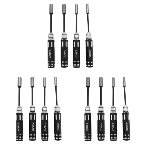 Mujapen RC���f���c�[�� 12�{ �Z�p�h���C�o�[ �Z�p�i�b�g�\�P�b�g�����`�X���[�u�z�C�[���X�p�i4.0 / 5.5 / 7.0 / 8.0 Mm �}�j���A����RC��s�@�N�A�h�R�v�^�[FPV�h���[���A3xx �p��