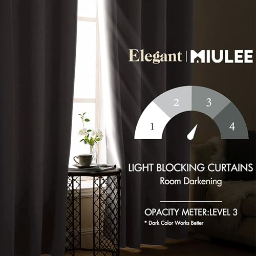 MIULEE Blackout Curtains 96 Inches Long for Bedroom Living Room Thermal Insulated Black Out Drapes Room Darkening Grommet Top Solid Light Blocking Drapery Set of 2 Window Panels Pure White