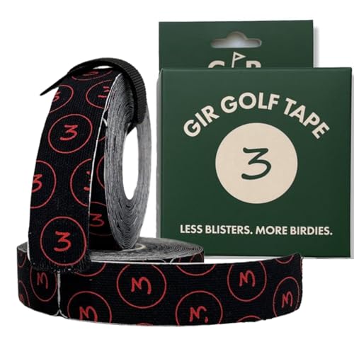 GIR Golf Tape - Golf Blister Tape - 2 Pack for Protection Against Blisters & Hot Spots on Hands & Fingers Flexible Waterproof Pre-Cut Golf Finger Tape Sports Athletic Tape 4 Way Stretch