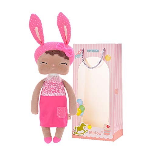 Me Too Muñeca de Felpa Muñeca de Trapo Muñecas de Peluche Muñecas de Peluche Suaves y seguras Regalos de niña bebé - Serie MeToo Angela con Bolsa de Regalo - Belleza Caramelo