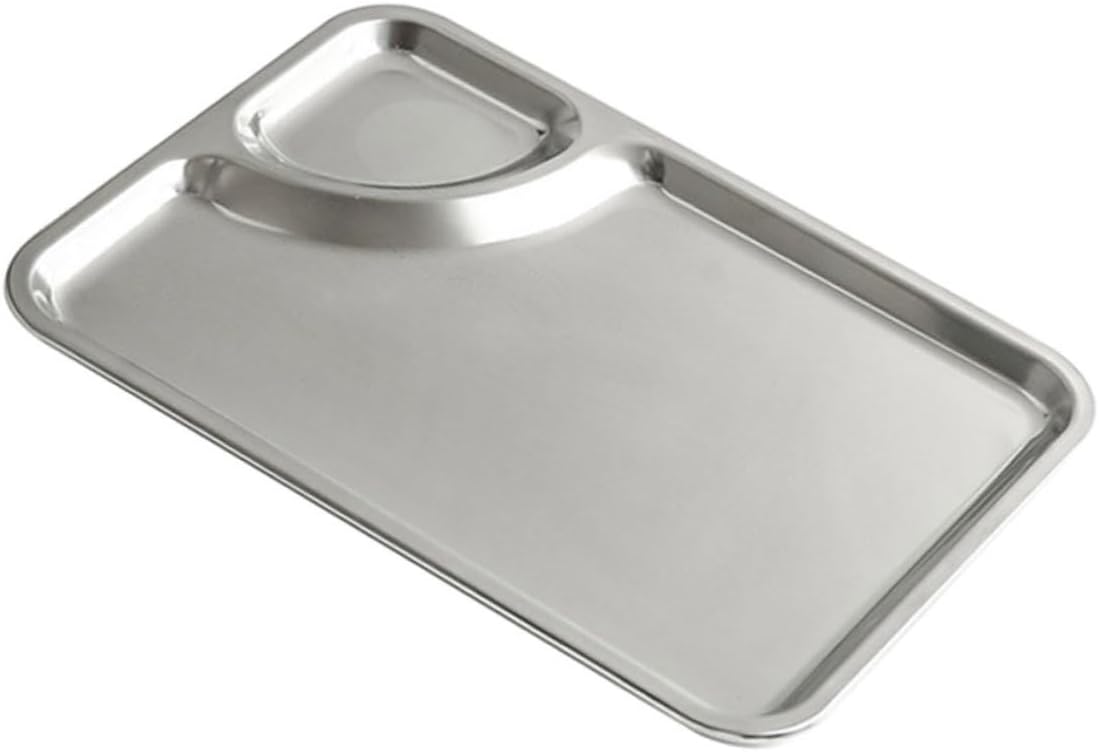 Portable Stainless Steel Plate Multi-function Chips Dish Lightweight Home Supply Elegant