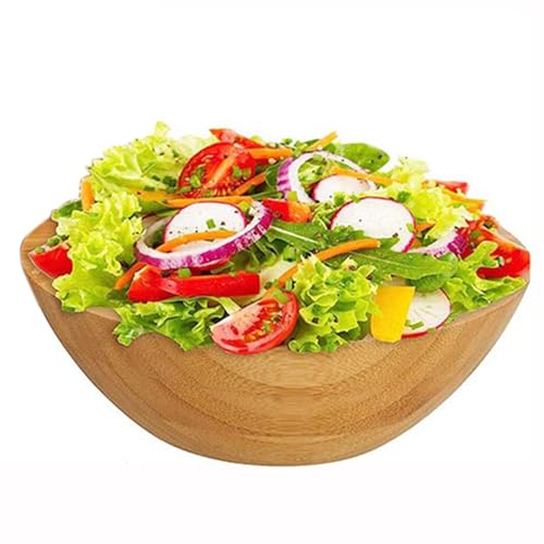 椀 木製 サラダボウル クリエイティブな竹製ボウル 家庭用ミキシングボウル 食洗機対応