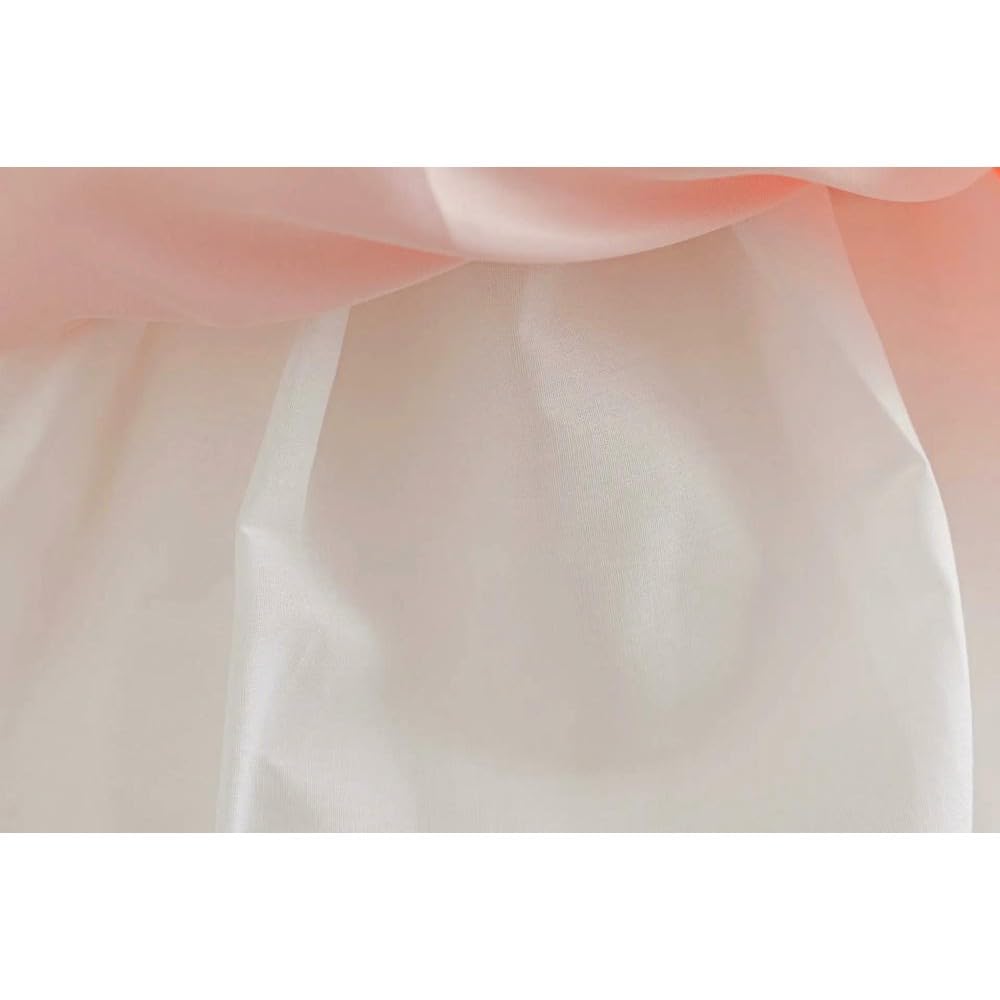 SYJYM Vestidos Casuales con Lazo 3D para niñas, tutú con Tirantes, Vestido de Fiesta Infantil, Rosa y Blanco, Vestidos de Princesa para niñas de 1 a 7 años