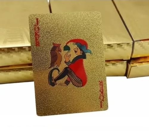 Baralho de Cartas Dourado, Impermeável, para Jogo Truco