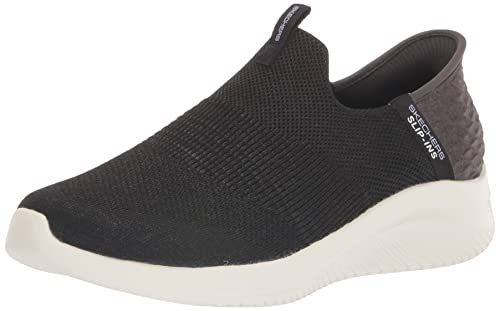 Skechers womens Hands Free Slip Ins Ultra Flex 3.0 Smooth Step Sneaker, Black, 9.5 Wide