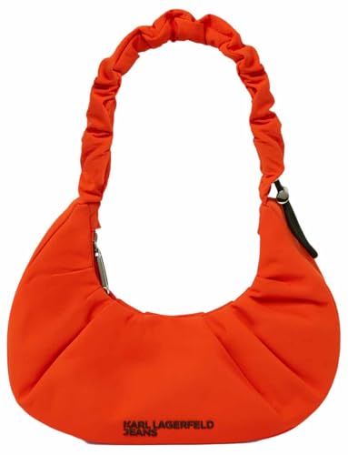 Sac Hobo KARL LAGERFELD JEANS femme nylon noir petit format à fronces