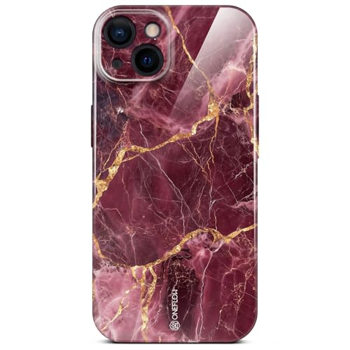 Coque iPhone 13 avec protection caméra et arrière rigide marbre pailleté