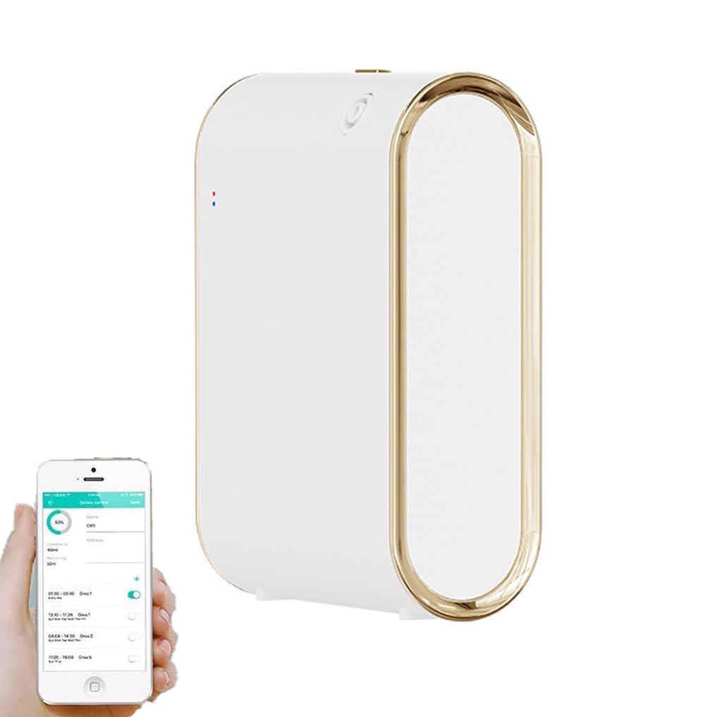 Machine De Diffuseur De Parfum Intelligent De 350 ML, Diffuseur Arôme Mural Commercial avec Télécommande, Diffuseur D'arôme sans Eau, pour Hôtelier Hotel Office Business Spa White