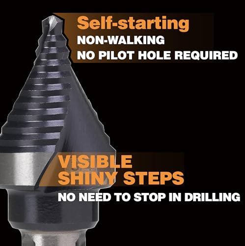 Image of 3 /4 inch Single Size M35 Step Drill Bit Unibit for Hole Drilling