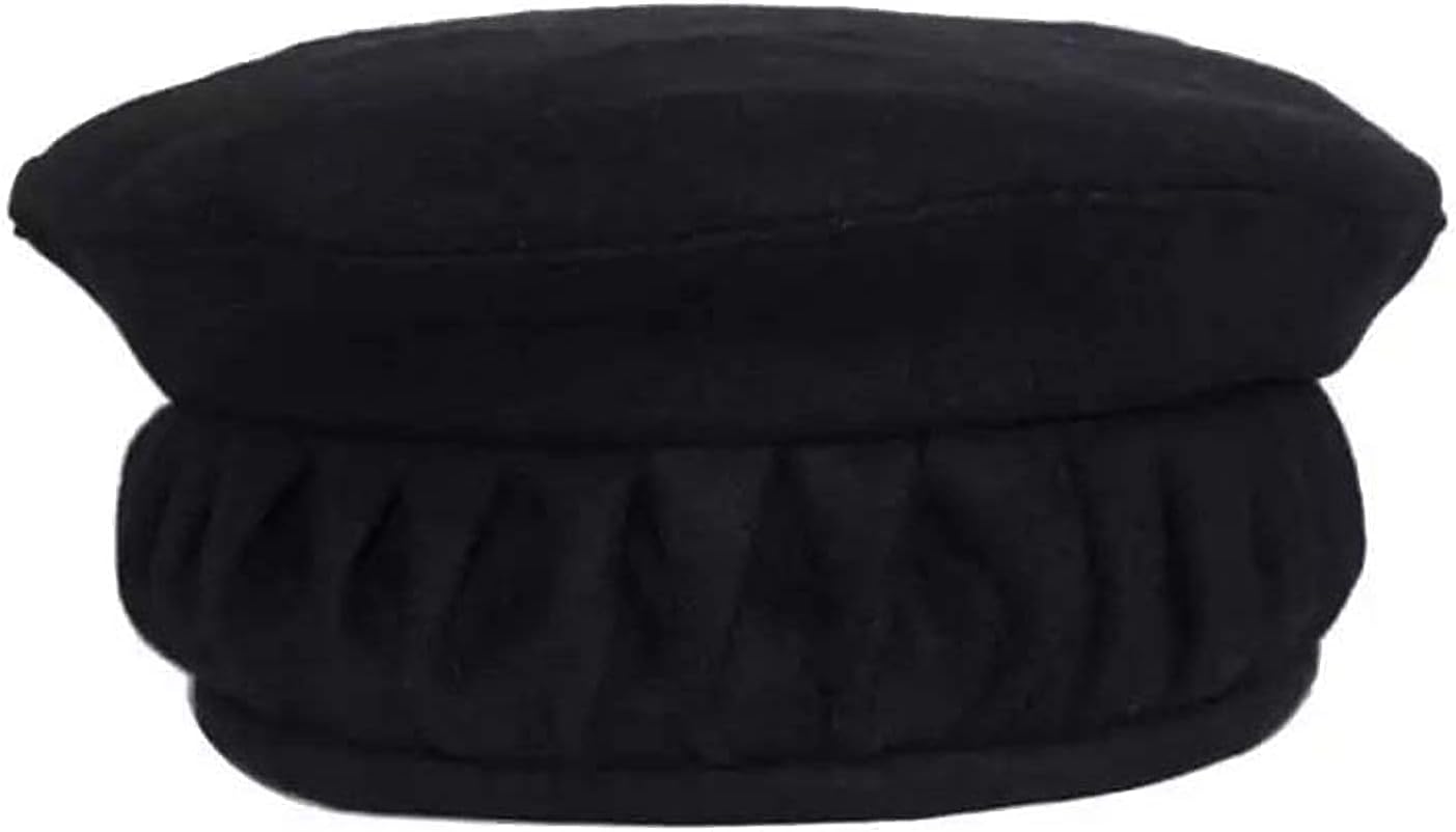 V BIRDS Unisex Woolen Afgani Pakol Cap Hat (Pack of 1) (Black)(Free Size)