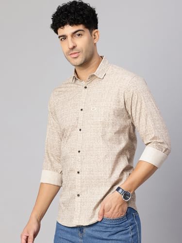 Image of Majestic Man Stylish Geomatric Print Casual Shirt - Pure Cotton| Full Sleeve | Trendy & Comfortable