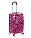 Rockland 20 Inch Carry On Skin, Magenta Leopard, One Size
