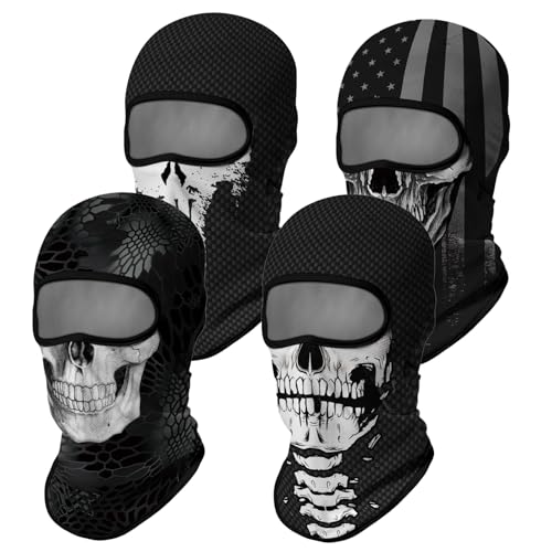 Image of M-YOUNG 4PCS Balaclava Full Face Mask Ski Mask UV Protection Cover Motorcycle Full Face Mask for Men Women